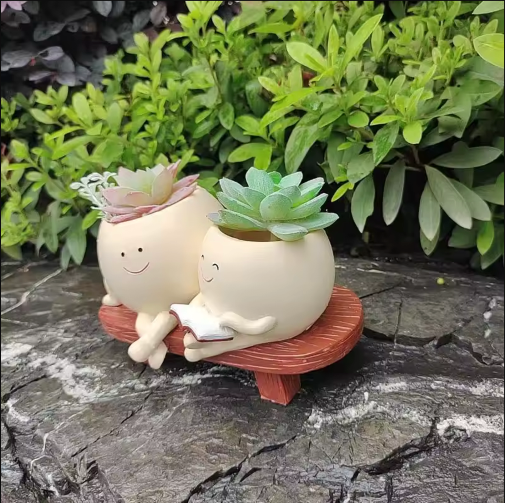 Twin Sitting Flower Pot